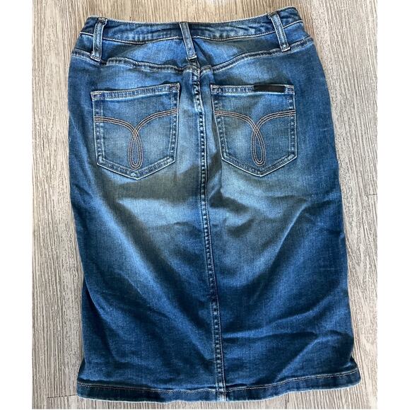 Calvin Klein Jeans Denim Pencil Straight Skirt 24" Waist New - Picture 2 of 4